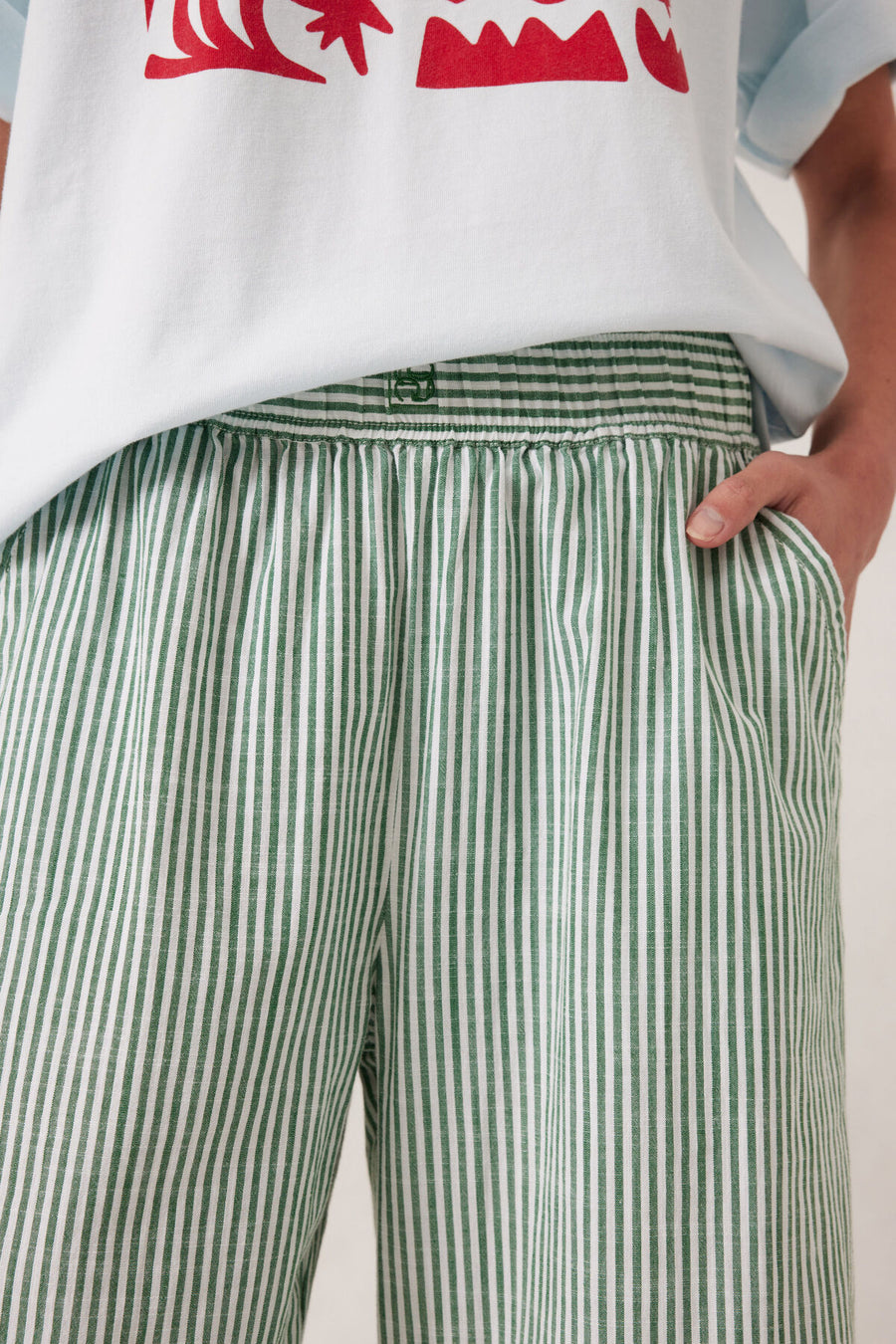 Lounge Pant - Green Stripe