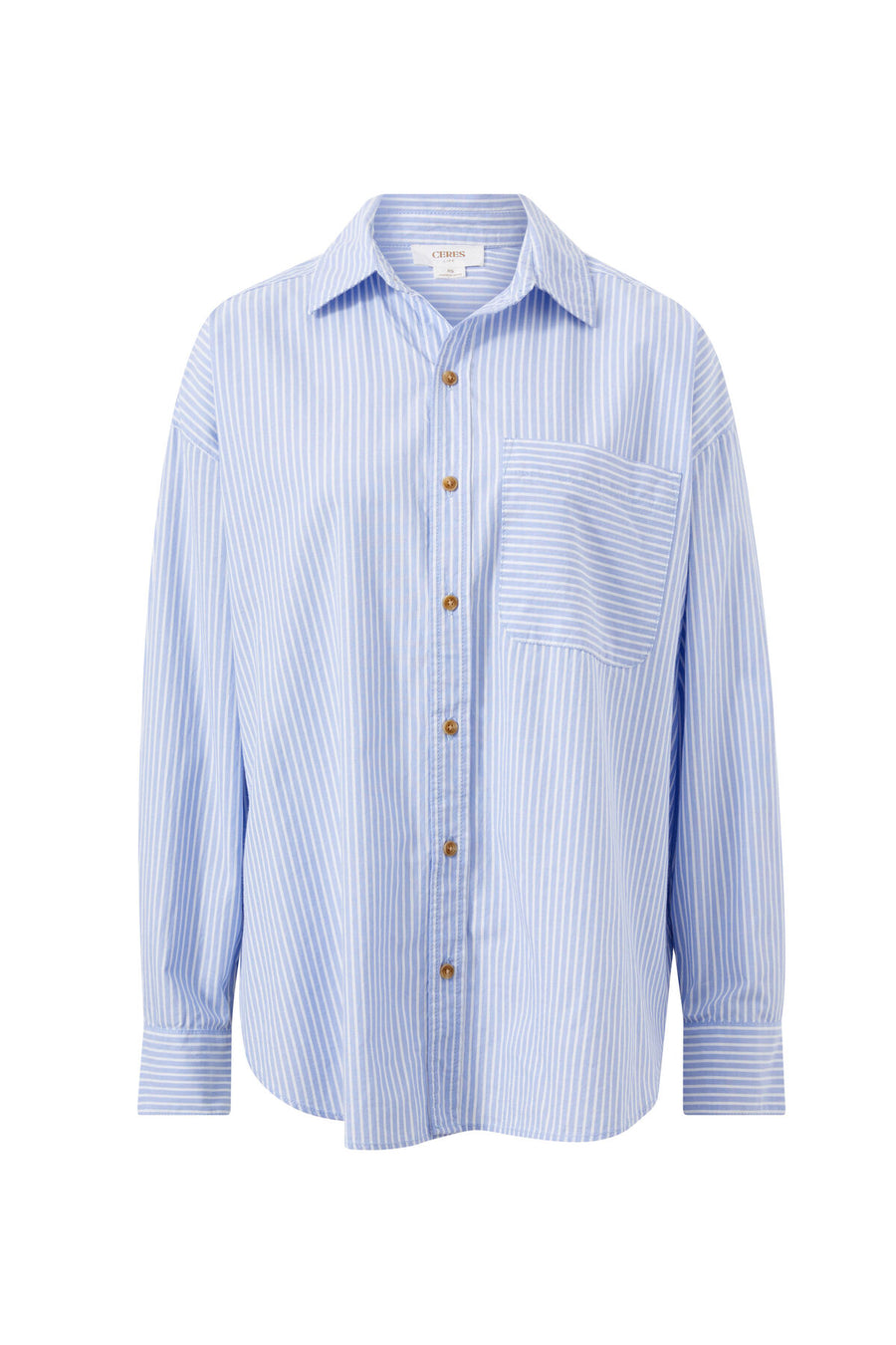 Ceres Oversized Shirt - Blue Stripe