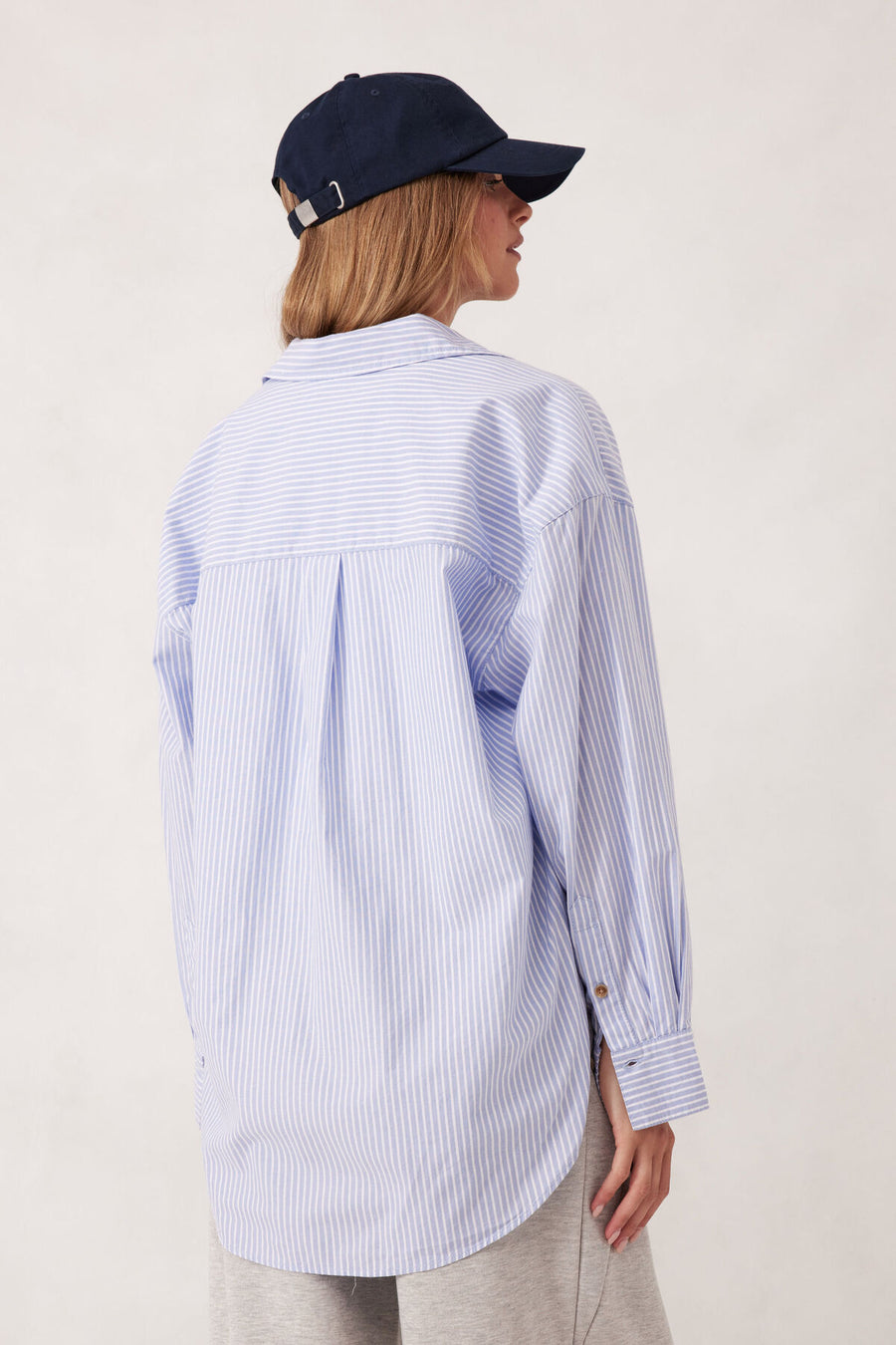 Ceres Oversized Shirt - Blue Stripe