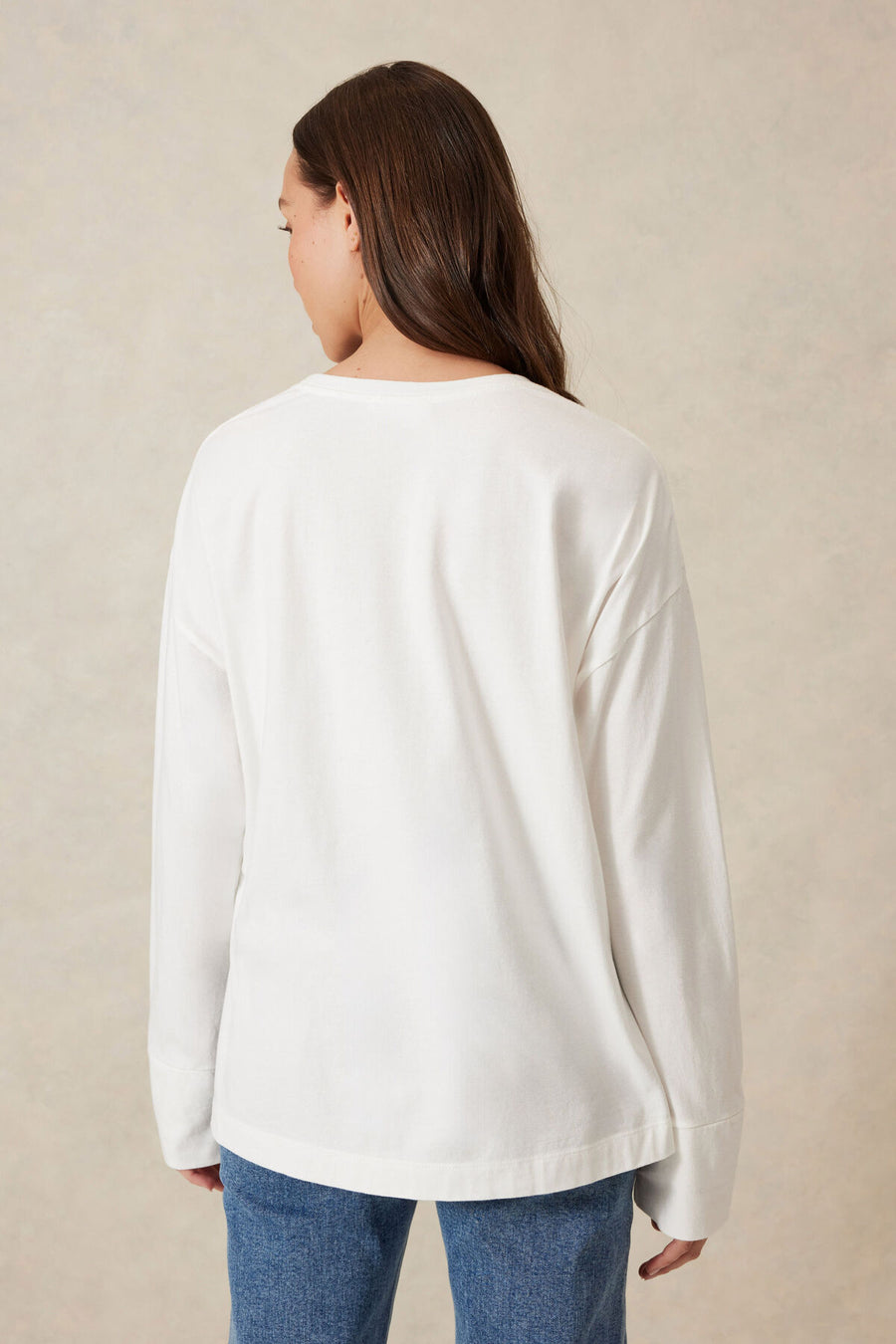 Slouchy Long Sleeve Tee - Vanilla