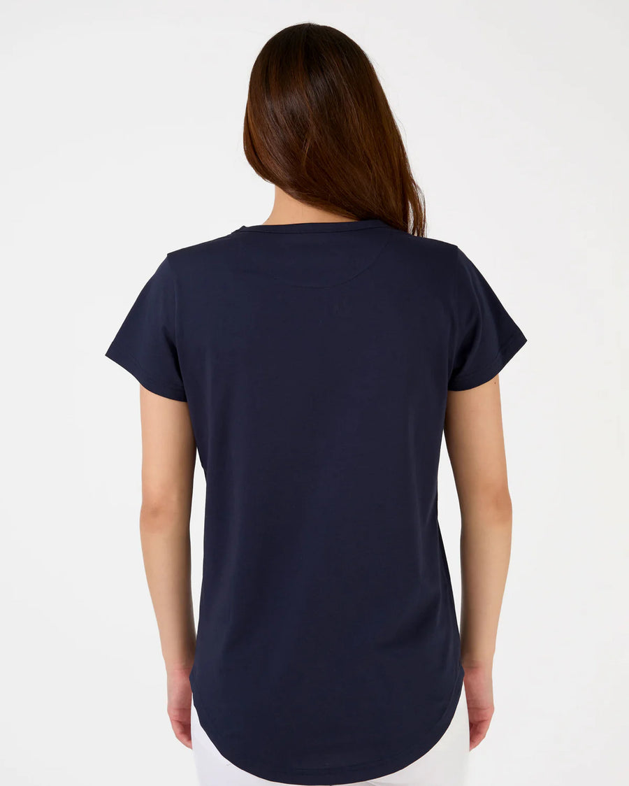 Icon Stripe Tee - Navy