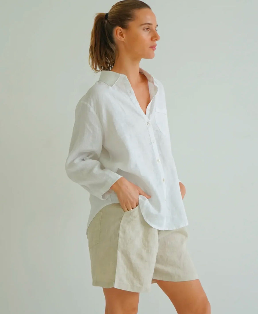 Vida Linen Shirt - White