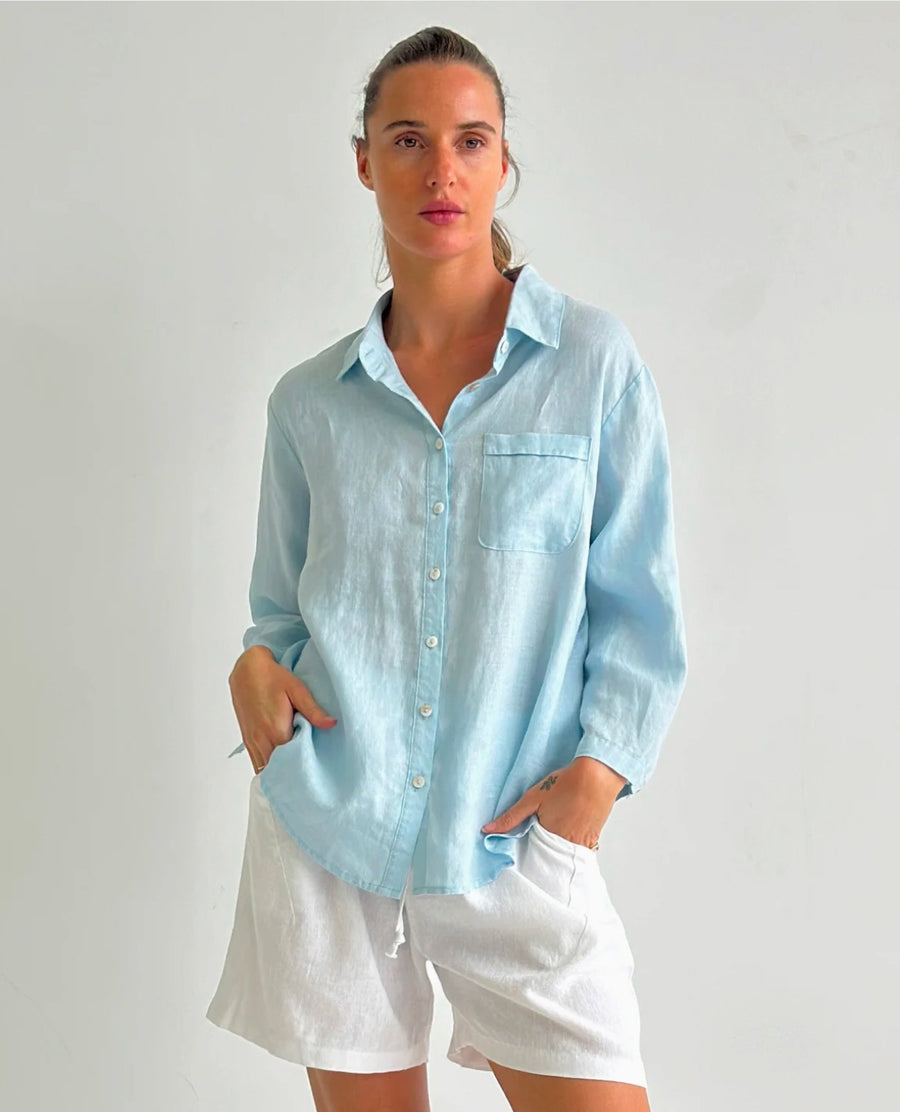 Light blue linen shirt