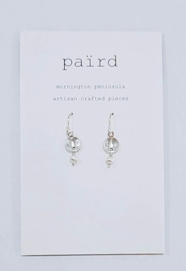 Pearl Husk earrings - Silver