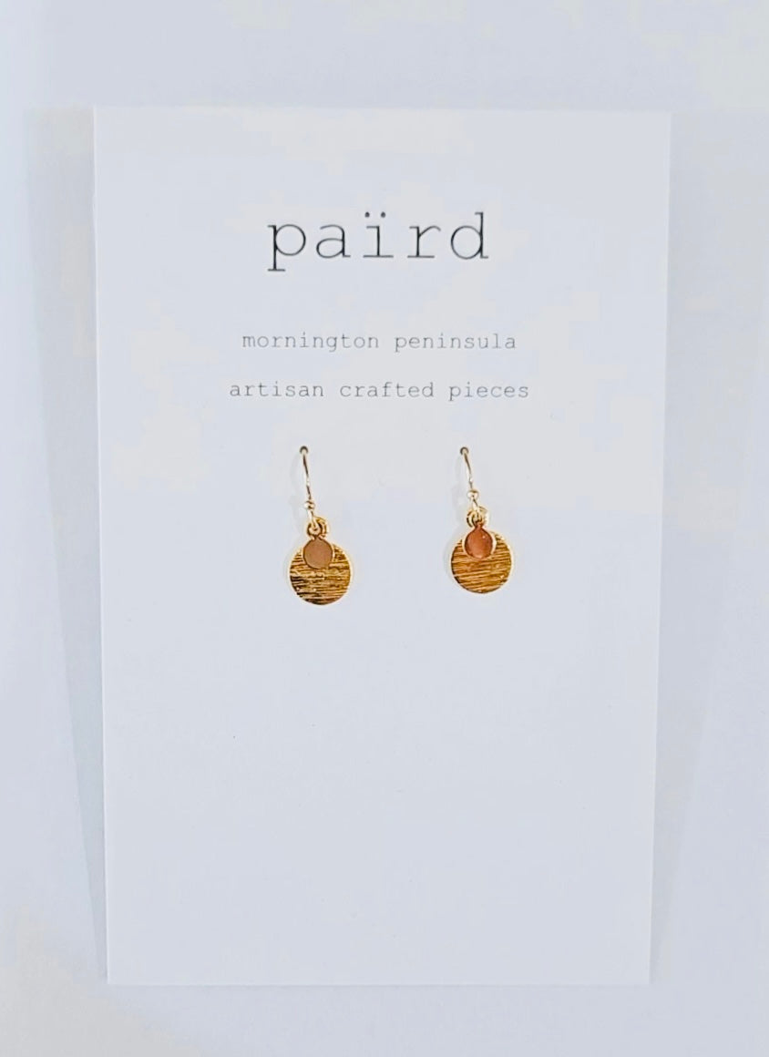 Double Saucer Earrings - Gold Plated